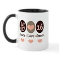 thumbnail image 1 of CafePress - Peace Love Sweet Sixteen 16Th Birthday Mug - 11 oz Ceramic Mug - Novelty Coffee Tea Cup, 1 of 3