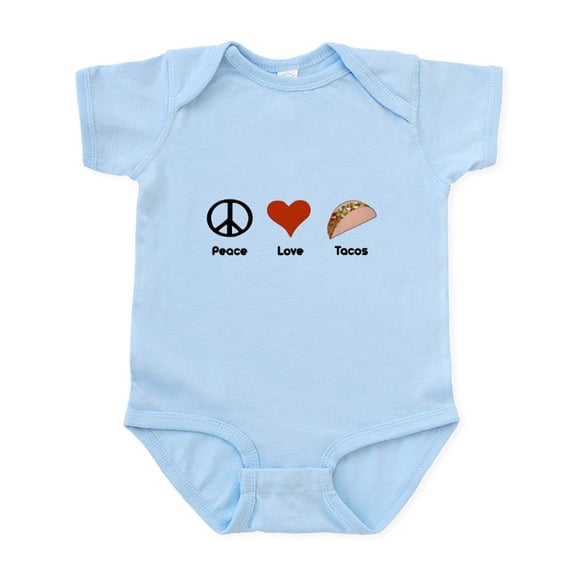 CafePress - Peace Love Tacos Infant Bodysuit - Baby Light Bodysuit, Size Newborn - 24 Months