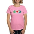 thumbnail image 1 of CafePress - Peace Love Teach Women's Dark T Shirt - Women's Traditional Fit Dark T-Shirt, 1 of 4
