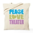 thumbnail image 1 of CafePress - Peace Love Theater Tote Bag - Unisex Canvas Tote Bag, Beige, 1-Piece, 1 of 8