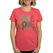 CafePress - Peace Love Third Grade T Shirt - Womens Tri-blend T-Shirt