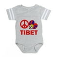 thumbnail image 1 of CafePress - Peace Love Tibet - Cute Infant Baby Football Bodysuit, 1 of 3