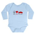 thumbnail image 1 of CafePress - Peace Love Tow Trucks Long Sleeve Infant Bodysuit - Long Sleeve Cotton Baby Bodysuit, 1 of 4