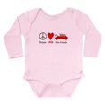 thumbnail image 1 of CafePress - Peace Love Tow Trucks Long Sleeve Infant Bodysuit - Long Sleeve Cotton Baby Bodysuit, 1 of 4