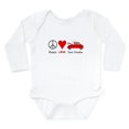 thumbnail image 1 of CafePress - Peace Love Tow Trucks Long Sleeve Infant Bodysuit - Long Sleeve Cotton Baby Bodysuit, 1 of 4