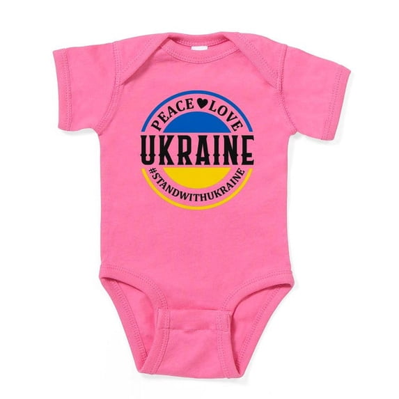 CafePress - Peace Love Ukraine Body Suit - Cute Infant Bodysuit Baby Romper - Size Newborn - 24 Months