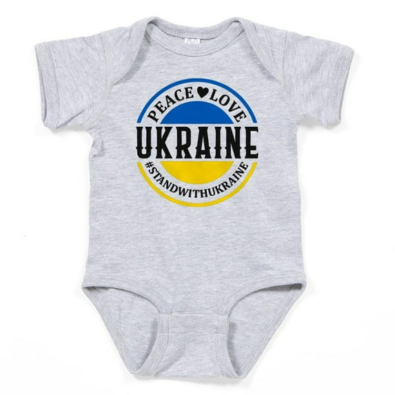 CafePress - Peace Love Ukraine Body Suit - Cute Infant Bodysuit Baby Romper - Size Newborn - 24 Months