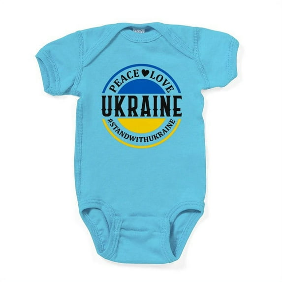 CafePress - Peace Love Ukraine Body Suit - Cute Infant Bodysuit Baby Romper - Size Newborn - 24 Months