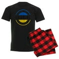 thumbnail image 1 of CafePress - Peace Love Ukraine Pajamas - Men's Dark Loose Fit Cotton Pajama Set, 1 of 7