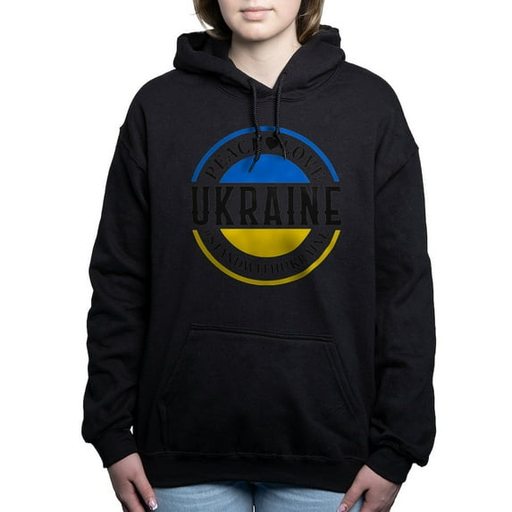 CafePress - Peace Love Ukraine Sweatshirt - Pullover Hoodie, Classic & Comfortable Hooded Sweatshirt