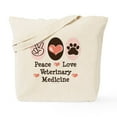 thumbnail image 1 of CafePress - Peace Love Veterinary Medicine Tote Bag - Unisex Canvas Tote Bag, Beige, 1-Piece, 1 of 9