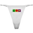 thumbnail image 1 of CafePress - Peace Love Yellow Labs Classic Thong - Women's Novelty Thong Panties Underwear, 1 of 4