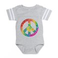 thumbnail image 1 of CafePress - Peace Peace Rainbow - Cute Infant Baby Football Bodysuit, 1 of 3