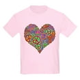 thumbnail image 1 of CafePress - Peace Sign Heart Kids T Shirt - Light T-Shirt Kids XS-XL, 1 of 4