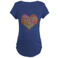 thumbnail image 1 of CafePress - Peace Sign Heart Maternity Dark T Shirt - Maternity Dark T-Shirt, 1 of 3