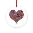 thumbnail image 1 of CafePress - Peace Sign Heart -  Round Wood Ornament 4", 1 of 2