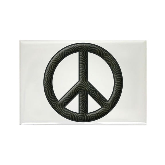 CafePress - Peace Sign - Rectangle Magnet, 2"x3" Refrigerator Magnet