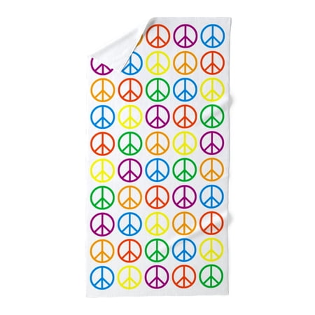 CafePress - Peace Symbols - Large Beach Towel, Soft 30"x60" Towel with Unique Design