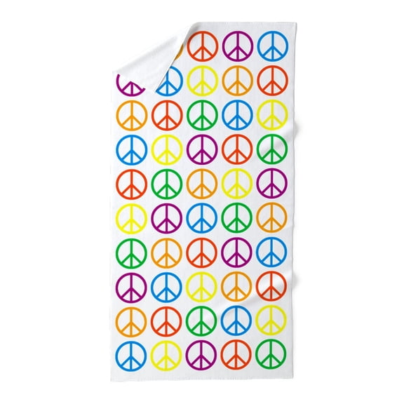 CafePress - Peace Symbols - Large Beach Towel, Soft 30"x60" Towel with Unique Design