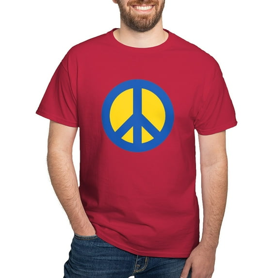 CafePress - Peace Ukraine Men's Value T Shirt - Men's Classic Graphic Cotton T-Shirt