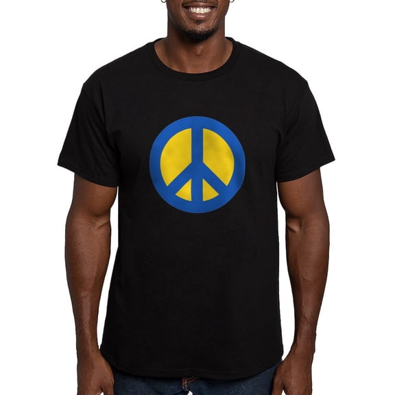 CafePress - Peace Ukraine T Shirt - Men's Fitted T-Shirt