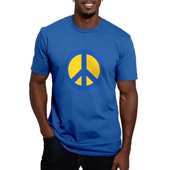 CafePress - Peace Ukraine T Shirt - Men's Fitted T-Shirt