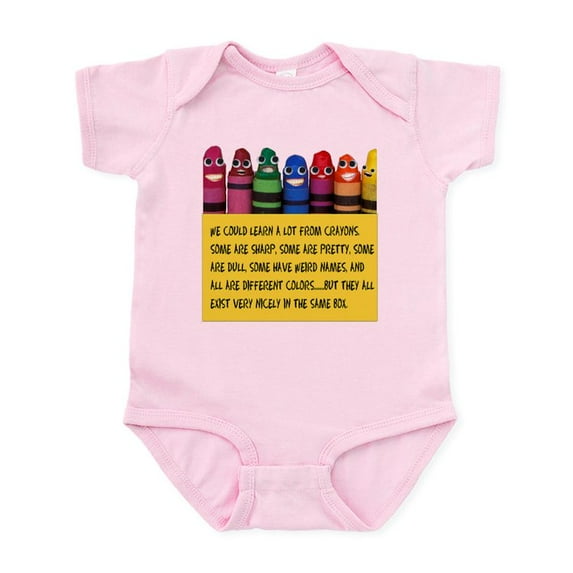 CafePress - Peaceful Crayons Infant Bodysuit - Baby Light Bodysuit, Size Newborn - 24 Months