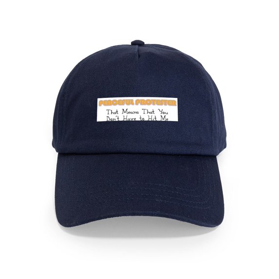 CafePress - Peaceful Protester Cap - Adjustable 100% Brushed Unisex Casual Cotton Baseball Cap, Beige, 1