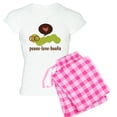 thumbnail image 1 of CafePress - Peacelovebooks Worm Brown Words Pajamas - Women's Short Sleeve Print T-Shirt and Pants Light Cotton Pajama Set, 1 of 7