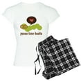 thumbnail image 1 of CafePress - Peacelovebooks Worm Brown Words Pajamas - Women's Short Sleeve Print T-Shirt and Pants Light Cotton Pajama Set, 1 of 7