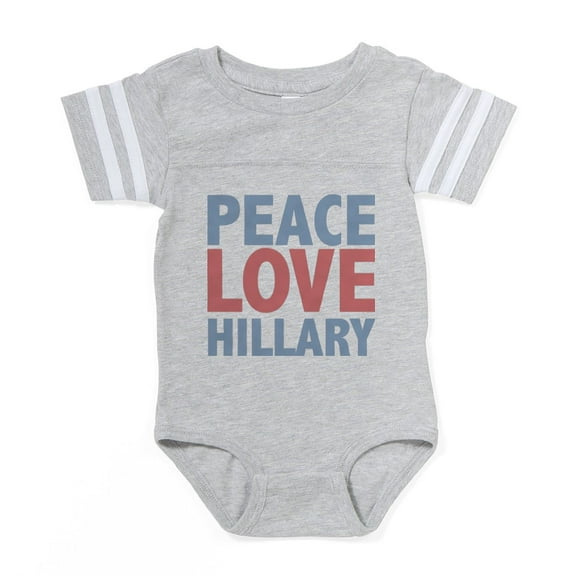 CafePress - Peacelovehillary - Cute Infant Baby Football Bodysuit
