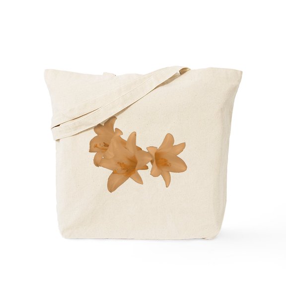 CafePress - Peach Lilies Tote Bag - Unisex Canvas Tote Bag, Beige, 1-Piece