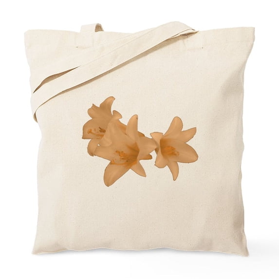 CafePress - Peach Lilies Tote Bag - Unisex Canvas Tote Bag, Beige, 1-Piece