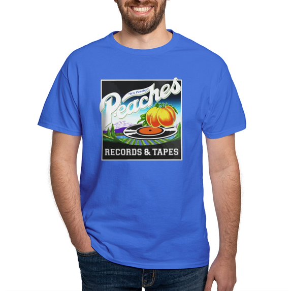 CafePress - Peaches Records And Tapes Logo T Shirt - Men's Classic Graphic Cotton T-Shirt
