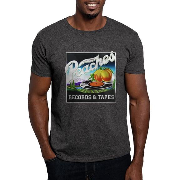 CafePress - Peaches Records And Tapes Logo T Shirt - Men's Classic Graphic Cotton T-Shirt