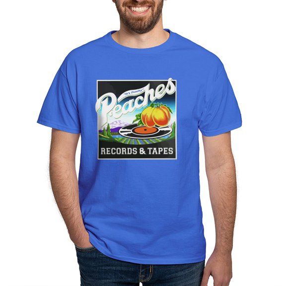 CafePress - Peaches Records And Tapes Logo T Shirt - Men's Classic Graphic Cotton T-Shirt