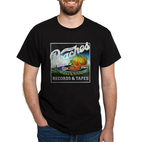 CafePress - Peaches Records And Tapes Logo T Shirt - Men's Classic Graphic Cotton T-Shirt