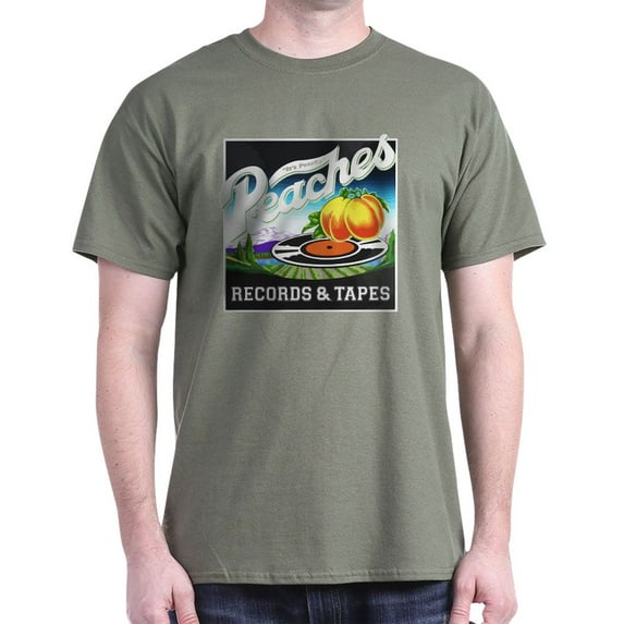 CafePress - Peaches Records And Tapes Logo T Shirt - Men's Classic Graphic Cotton T-Shirt