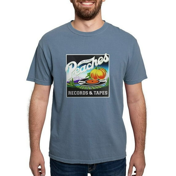 CafePress - Peaches Records And Tapes Logo T Shirt - Mens Comfort Colors Shirt