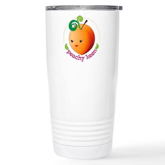 CafePress - Peachy Keen Stainless Steel Travel Mug - Insulated Stainless Steel Travel Tumbler 20 oz.