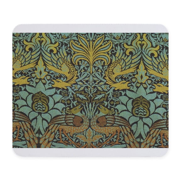 CafePress - Peacock And Dragon William Morris Tapestry Design - Non-slip Rubber Mousepad, Gaming Mouse Pad