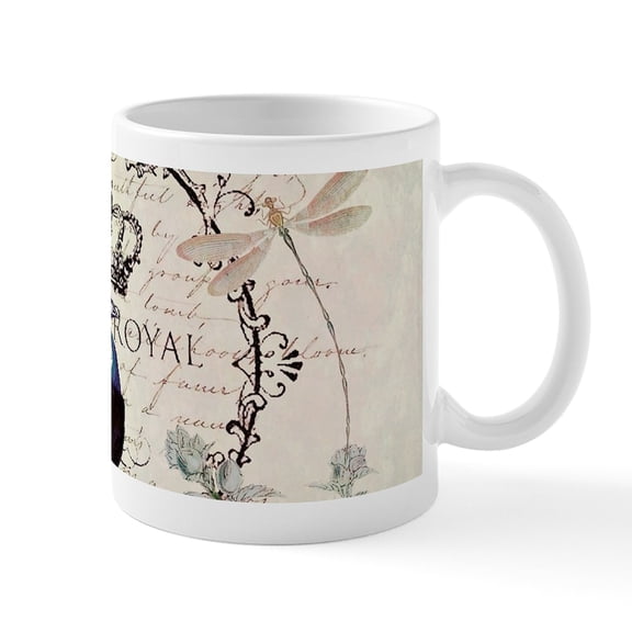 CafePress - Peacock And Spring Flowers Mugs - 11 oz Ceramic Mug - Novelty Coffee Tea Cup