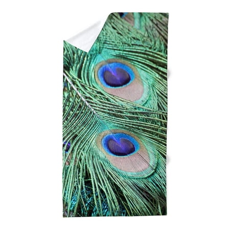CafePress - Peacock Feather 001 - Large Beach Towel, Soft 30"x60" Towel with Unique Design