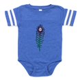 thumbnail image 1 of CafePress - Peacockgoth Feather_Blue - Cute Infant Baby Football Bodysuit, 1 of 3