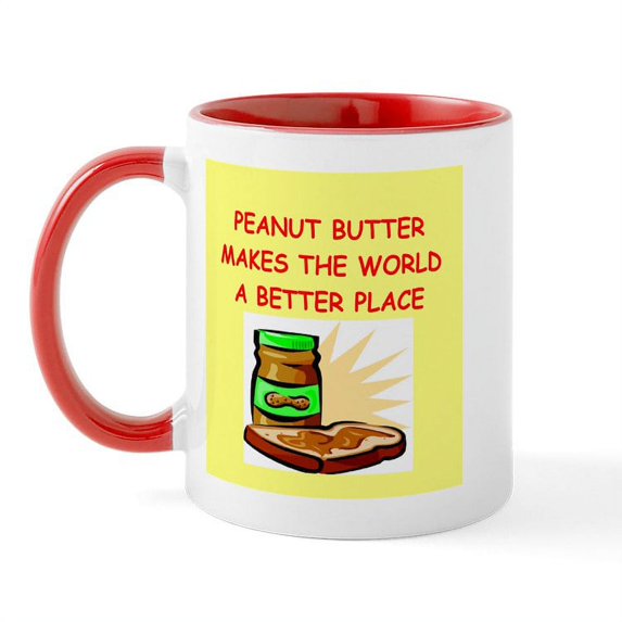 CafePress - Peanut Butter Mug - 11 oz Ceramic Mug - Novelty Coffee Tea Cup