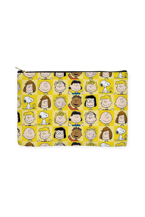 - Peanuts Back To School Pattern - Large Zipper Toiletry Pouch, 12.5"x8.5"