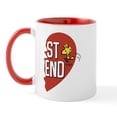 thumbnail image 1 of CafePress - Peanuts Best Friends Heart - 11 oz Ceramic Mug - Novelty Coffee Tea Cup, 1 of 3