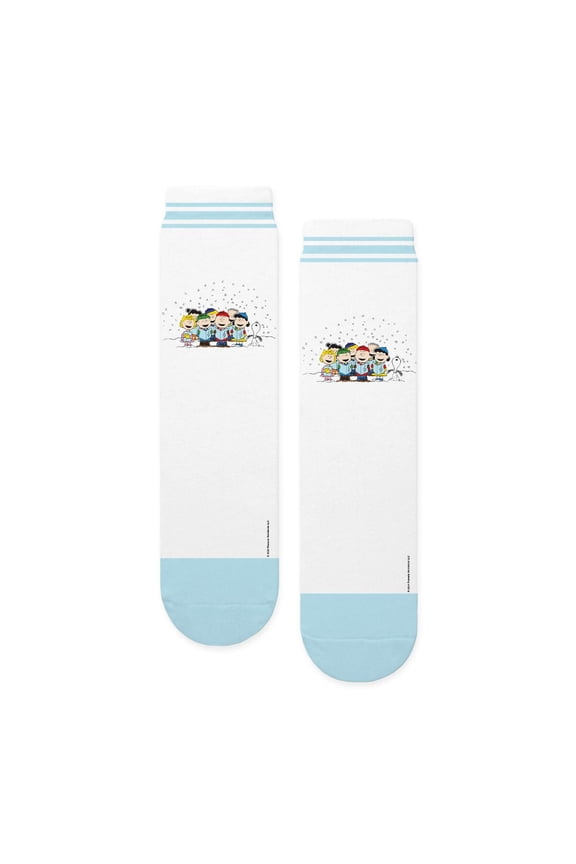 - Peanuts Caroling - Unisex Novelty Printed Crew Adult Socks