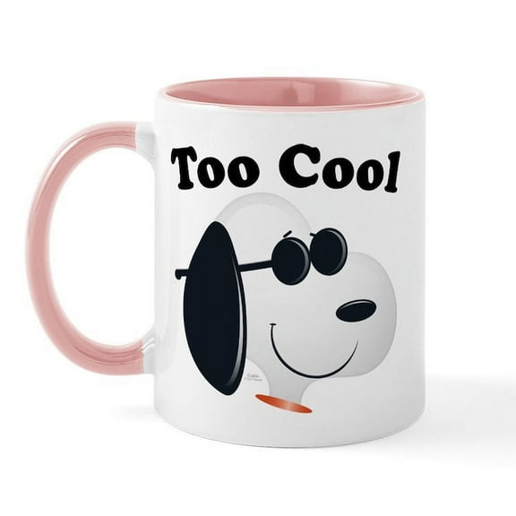 CafePress - Peanuts Emoji Snoopy Cool - 11 oz Ceramic Mug - Novelty Coffee Tea Cup