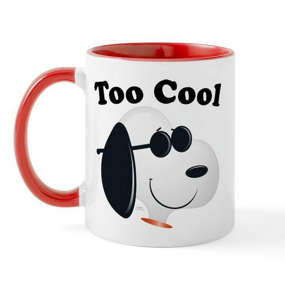 CafePress - Peanuts Emoji Snoopy Cool - 11 oz Ceramic Mug - Novelty Coffee Tea Cup